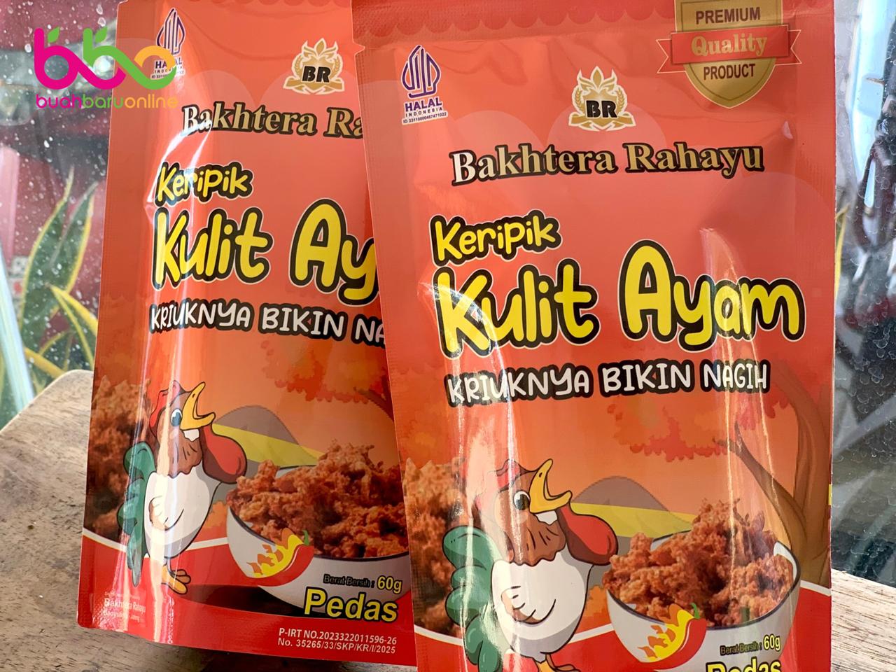 KERIPIK BAKHATERA RAHAYU Kulit Ayam Spicy Cemilan