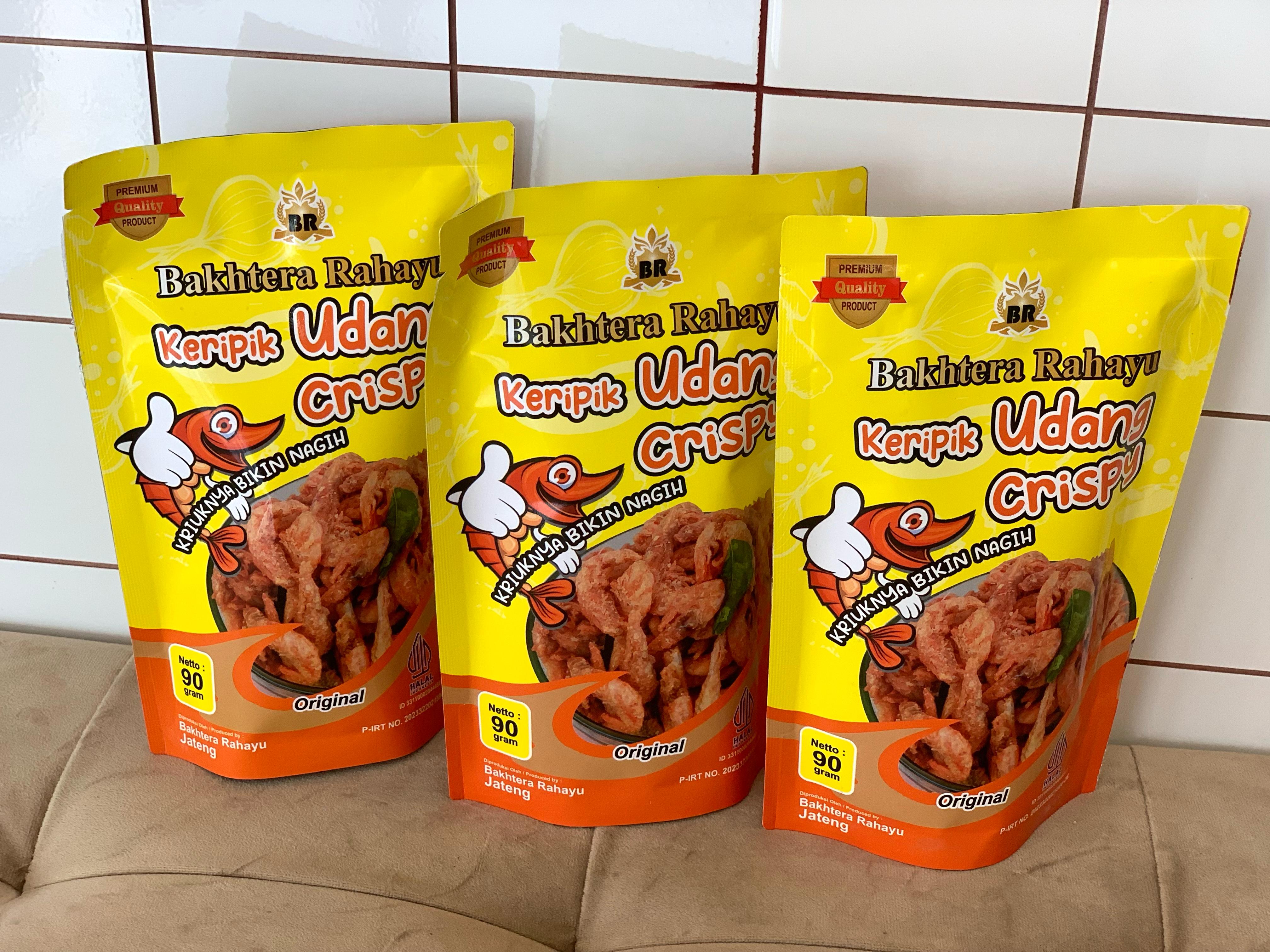 KERIPIK BAKHATERA RAHAYU Udang Crispy Original Cemilan