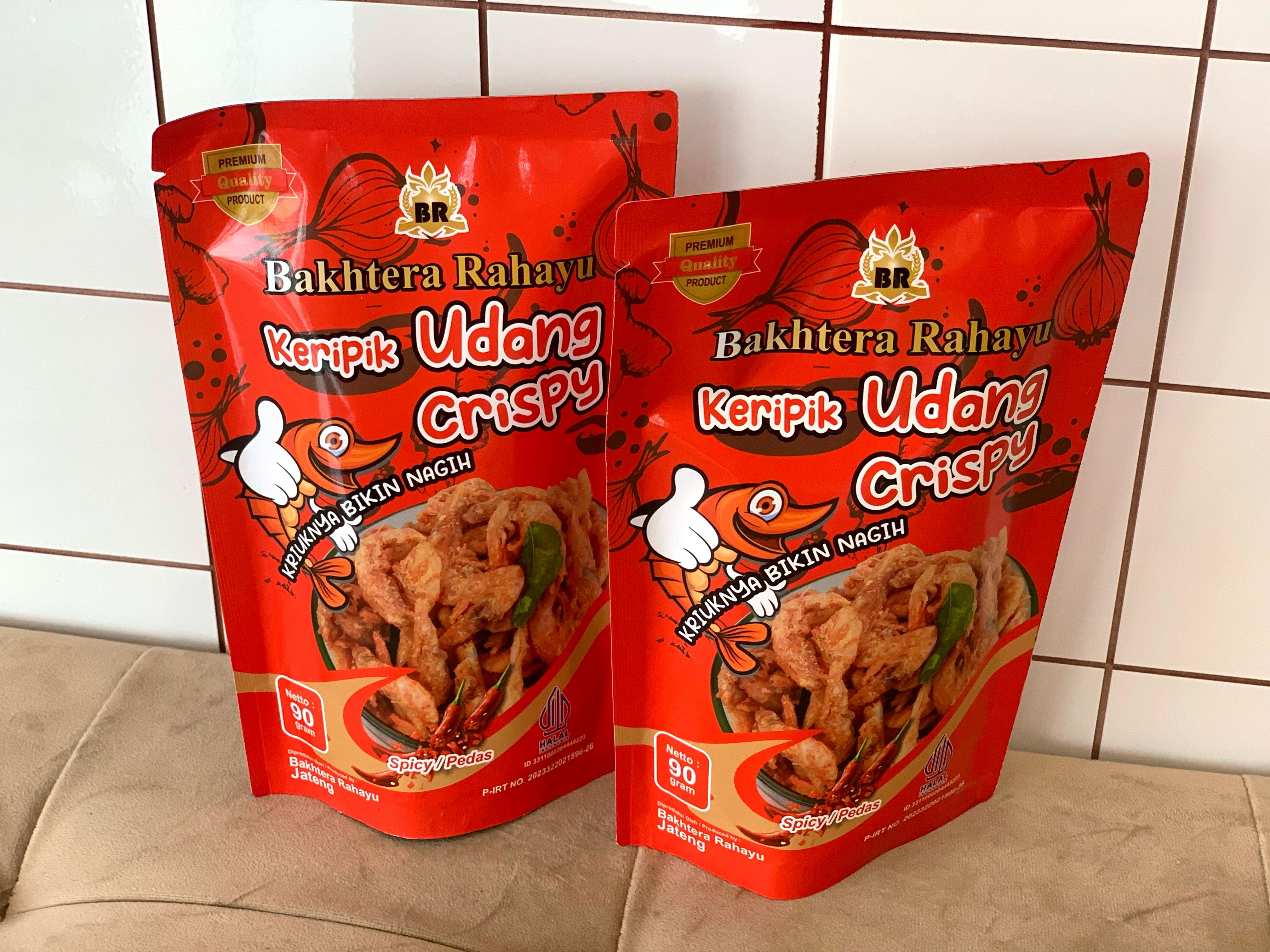 KERIPIK BAKHATERA RAHAYU Udang Crispy Pedas Cemilan