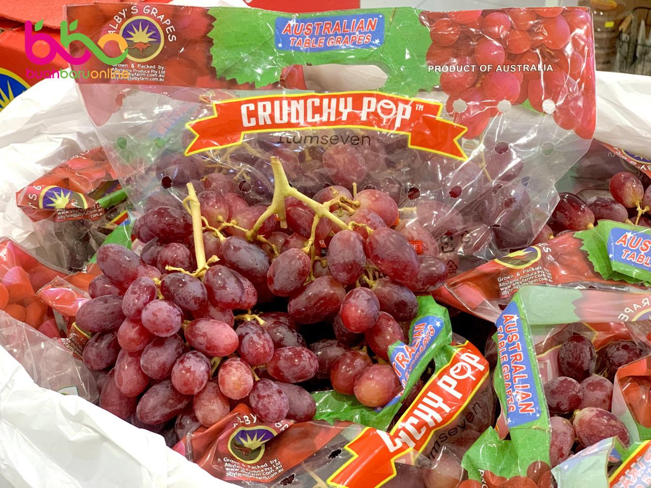Anggur RED CRUNCY POP Seedless Australia 